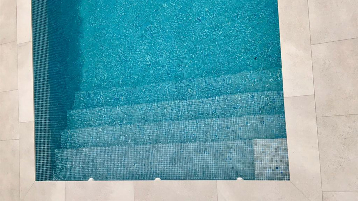 Pearl Recycled Glass Pool & Wall Mosaics